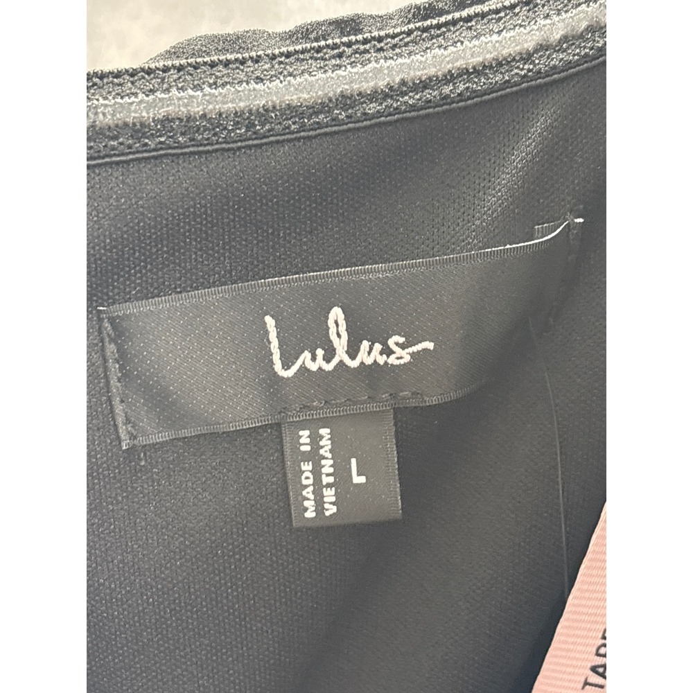 Lulus Seriously Sensational Black Strapless Tiered Pleated Maxi Dress Size L - Picture 10 of 14